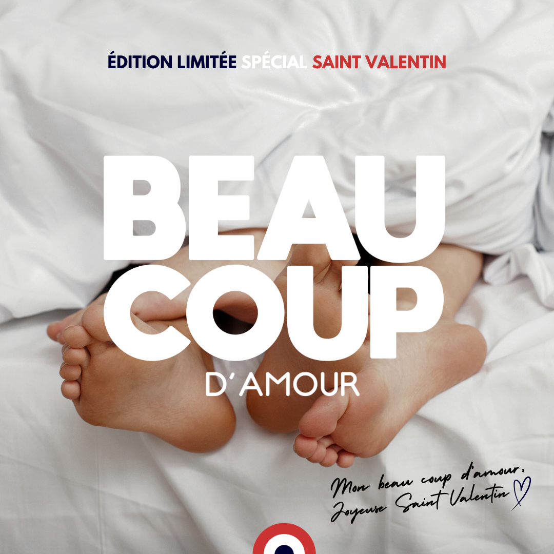 Tee-Shirt Femme Oversize Beau Coup d'Amour Noir Blanc