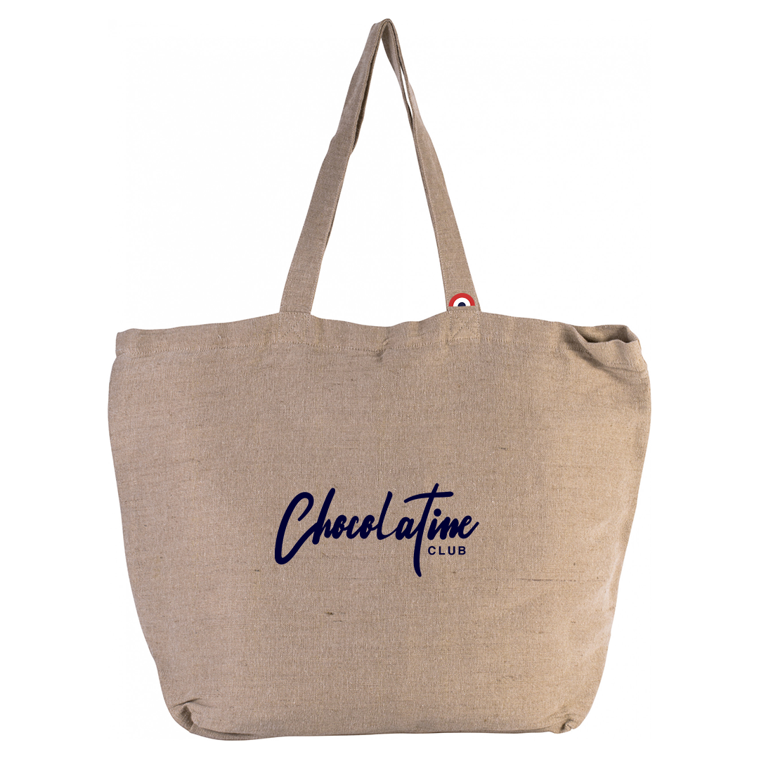 Sac en Jute Chocolatine Club Bleu