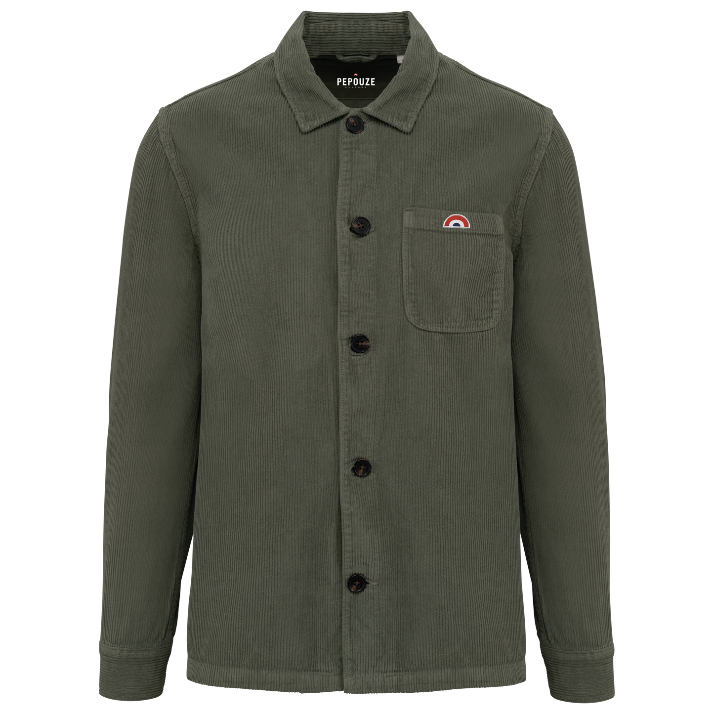Veste Velours Adulte Arc-en-Ciel Kaki