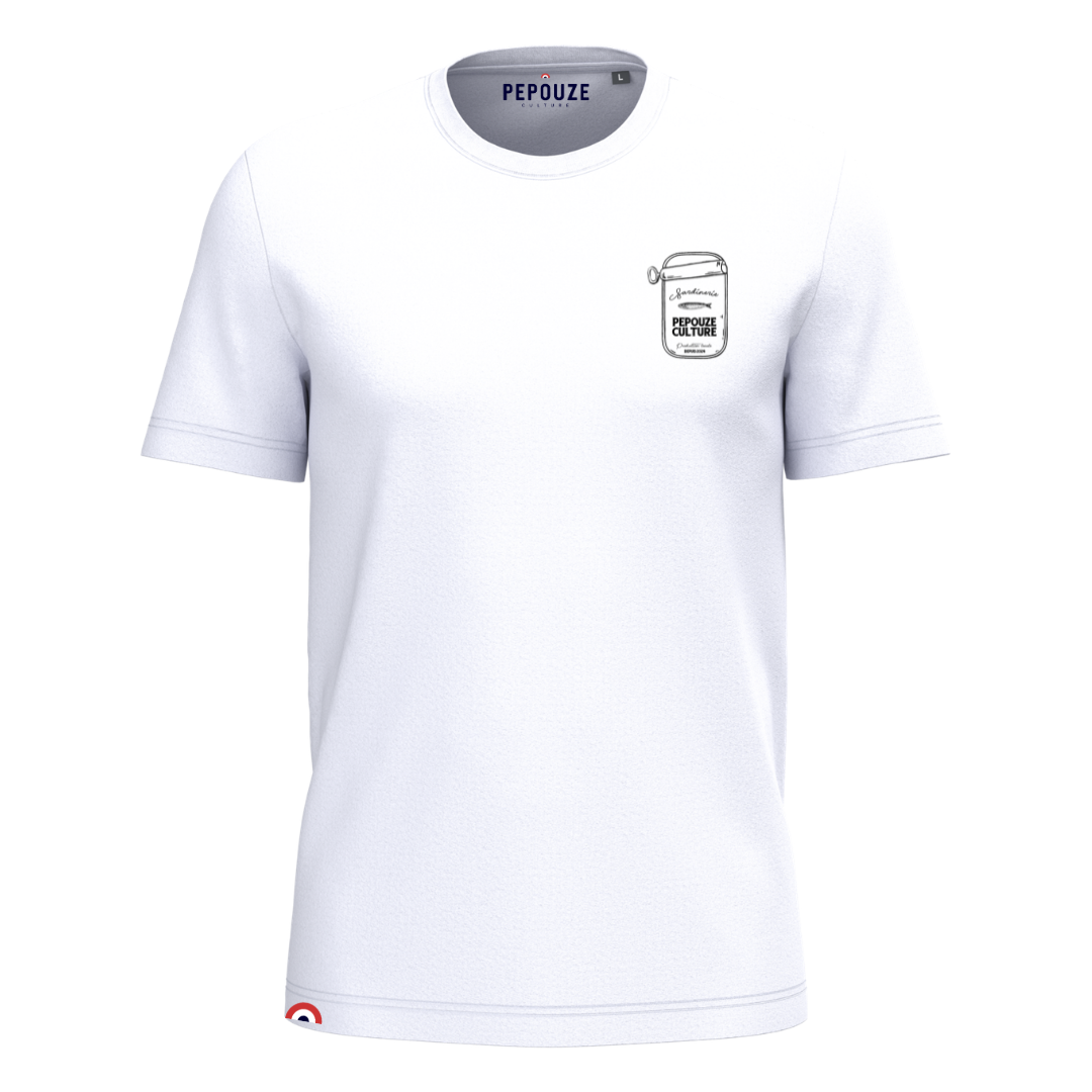 Tee-Shirt Adulte Sardinerie Blanc Noir