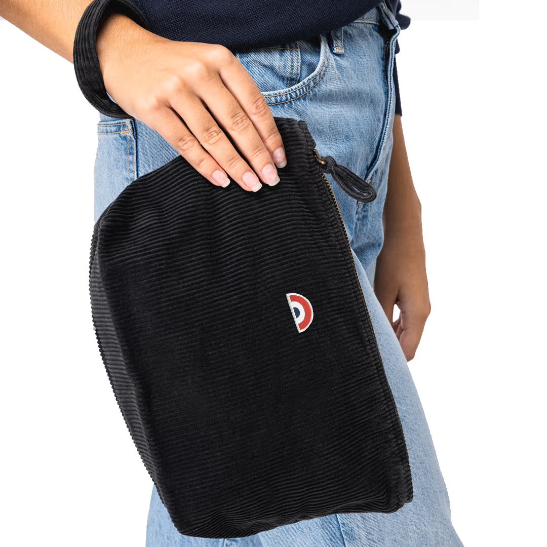 Pochette Velours Arc-en-Ciel Noir