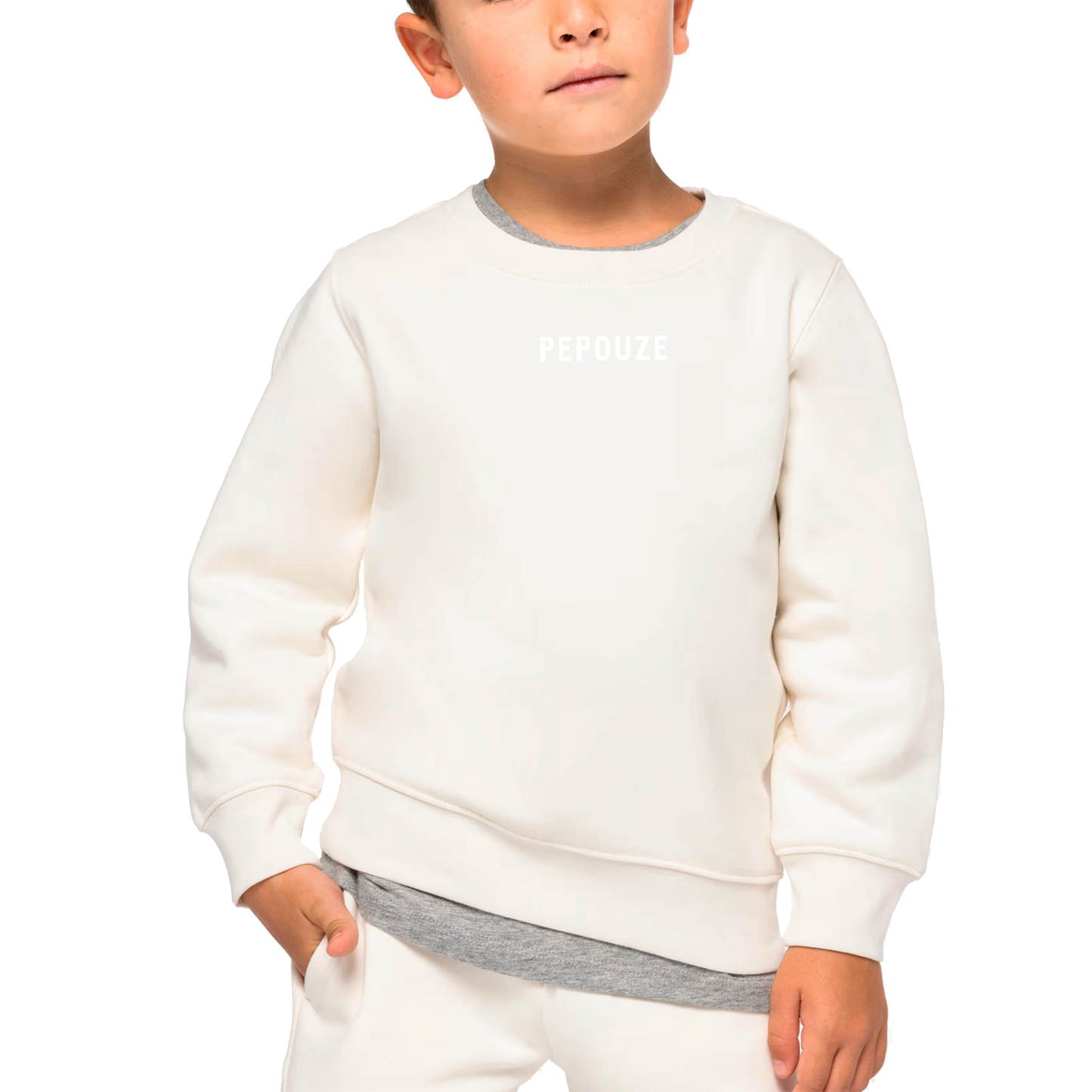 Sweat Enfant Pepouze Ivoire Blanc