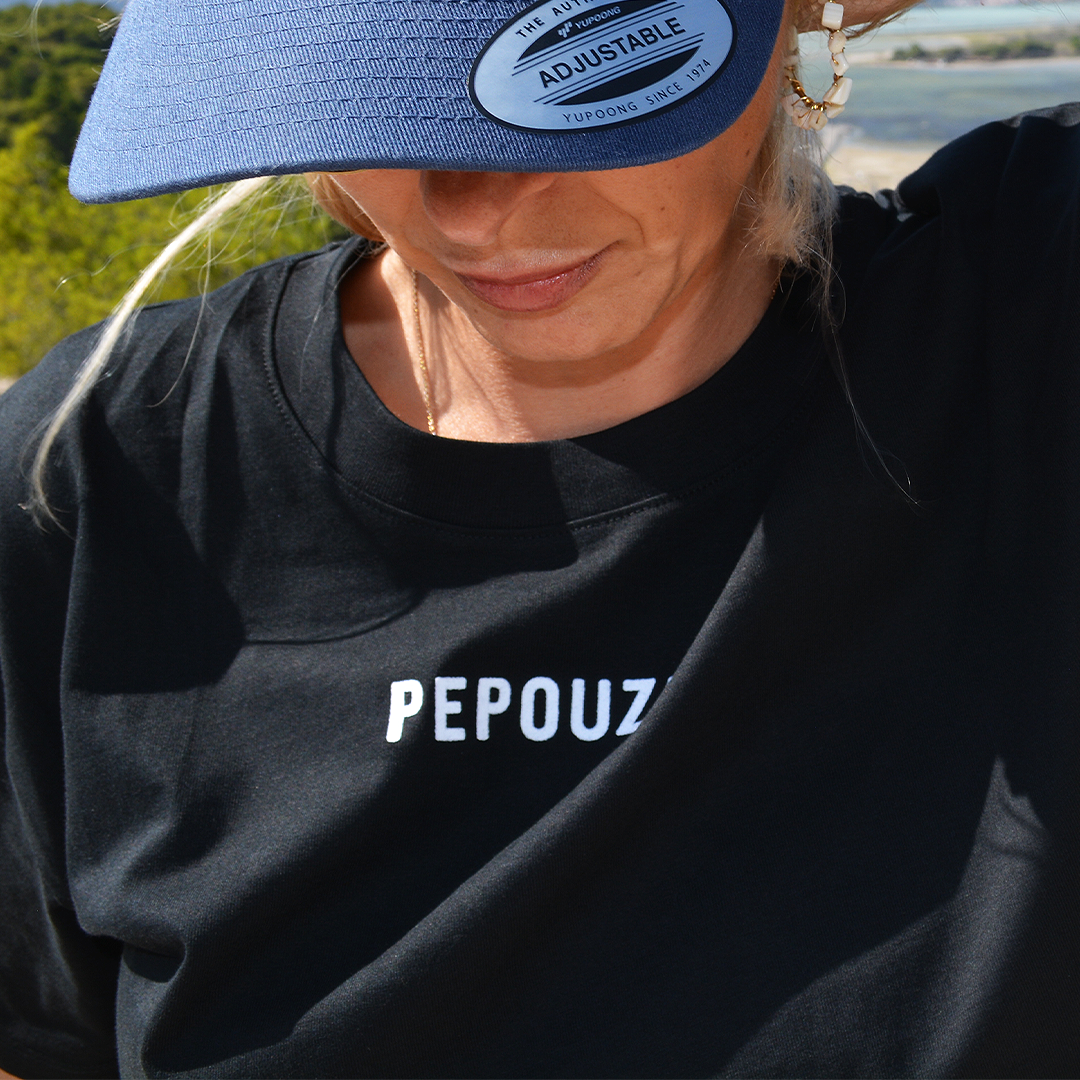 Tee-Shirt Femme Oversize Pepouze Noir Blanc