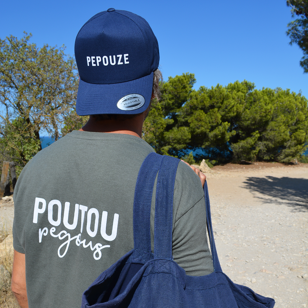 Tee-Shirt Adulte Poutou Pegous Kaki Blanc