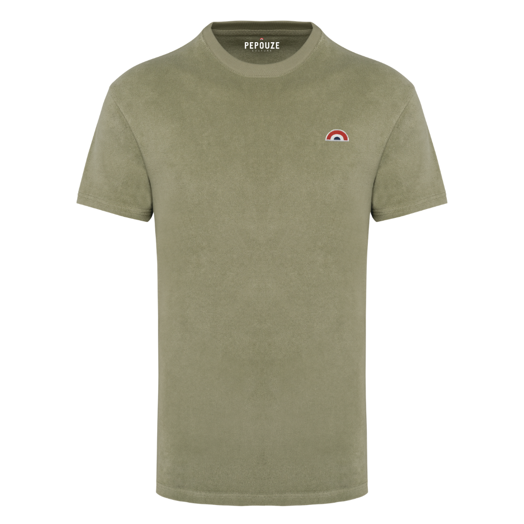 Tee-Shirt Eponge Homme Arc-en-Ciel Kaki