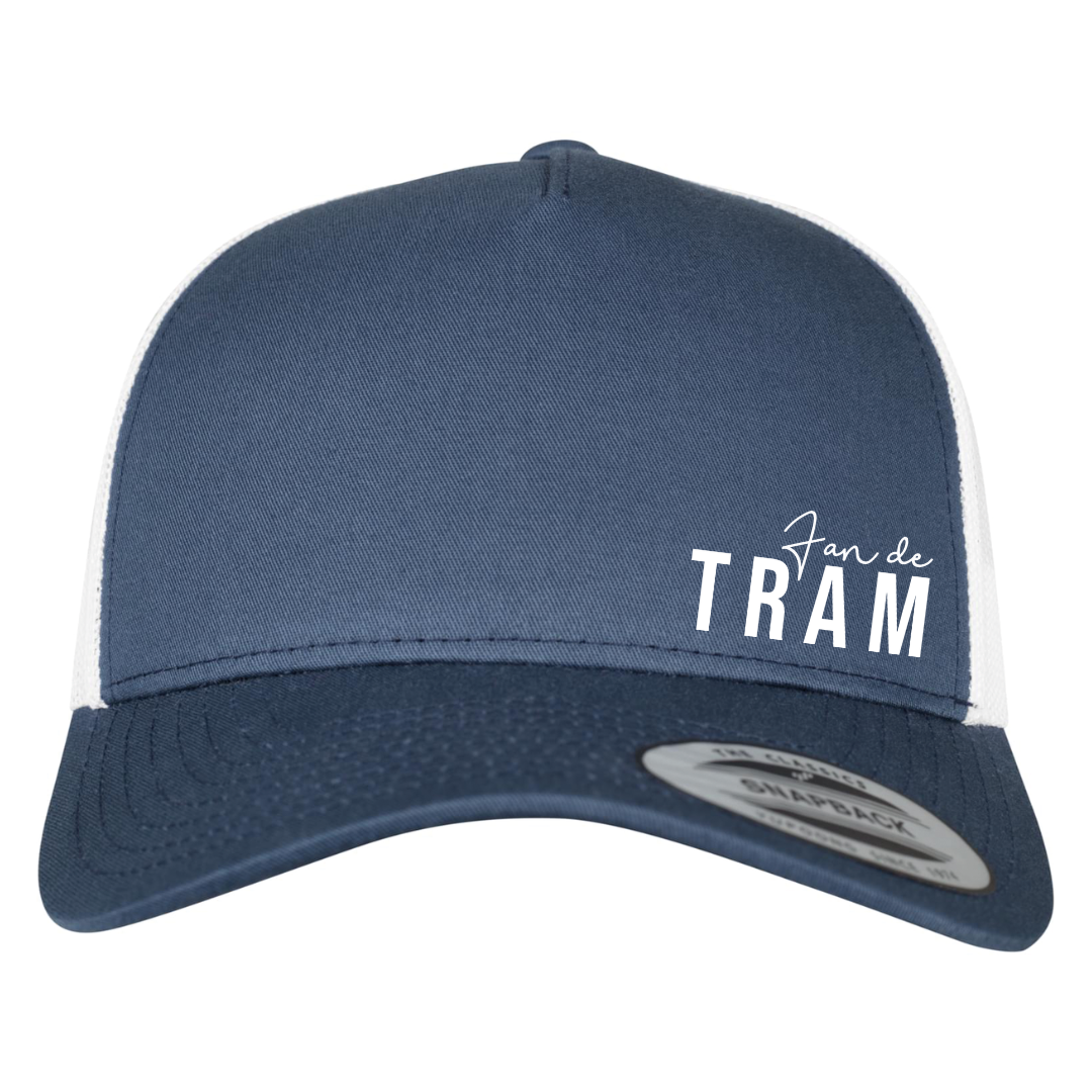 Casquette Trucker Adulte Fan de Tram Bleu Marine Blanc
