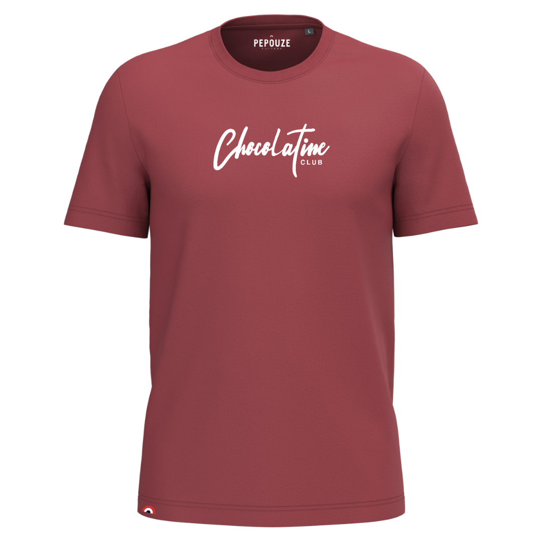 Tee-Shirt Adulte Chocolatine Club Terracotta Blanc