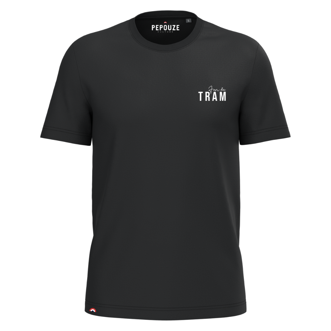 Tee-Shirt Adulte Fan de Tram Noir Blanc