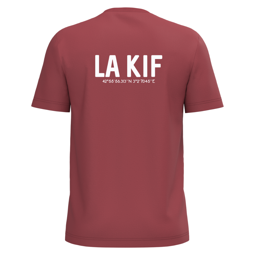 Tee-Shirt Adulte La KIF Terracotta Blanc