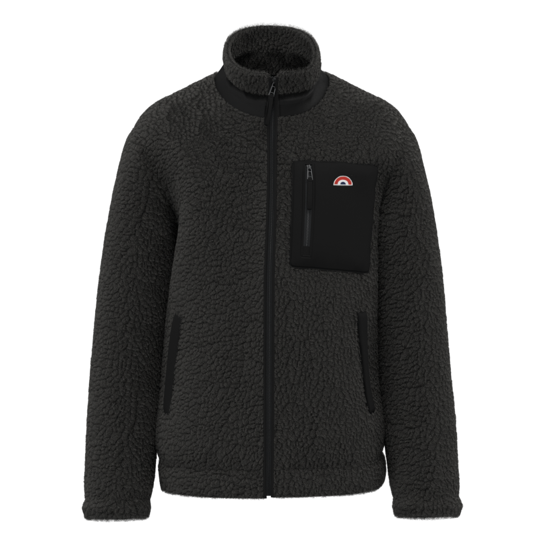 Veste Adulte Sherpa Arc-en-Ciel Noir