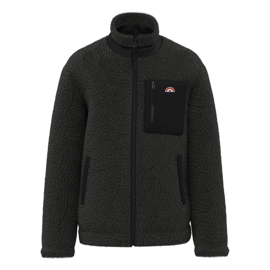 Veste Adulte Sherpa Arc-en-Ciel Noir