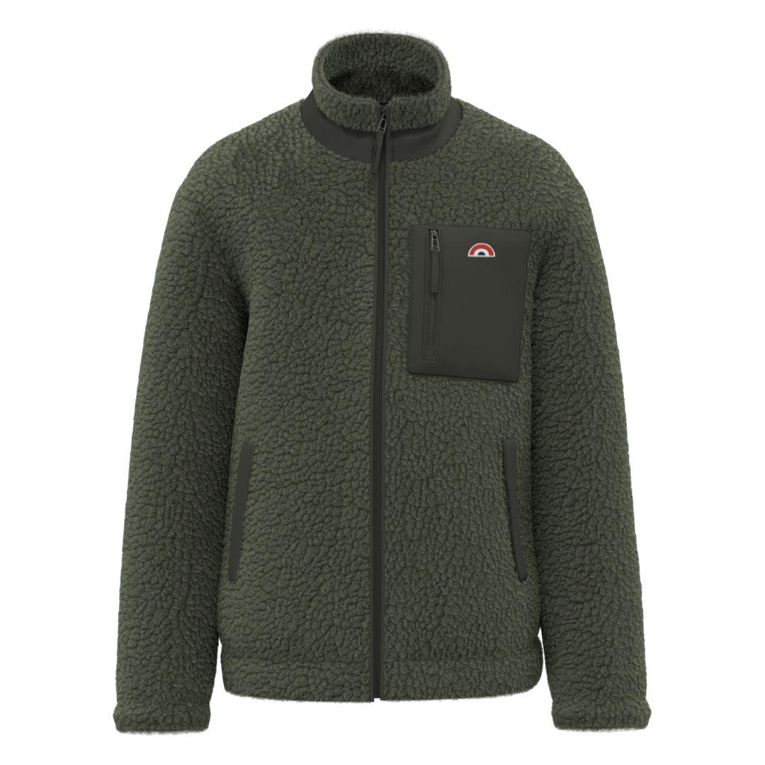 Veste Adulte Sherpa Arc-en-Ciel Kaki
