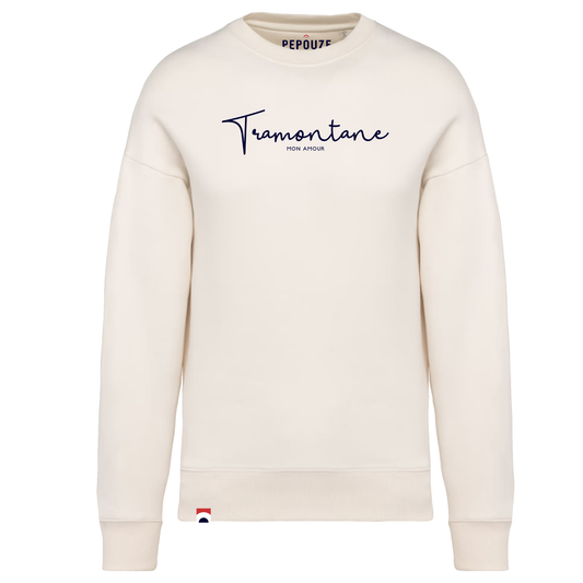 Sweat Adulte Tramontane Ivoire Bleu