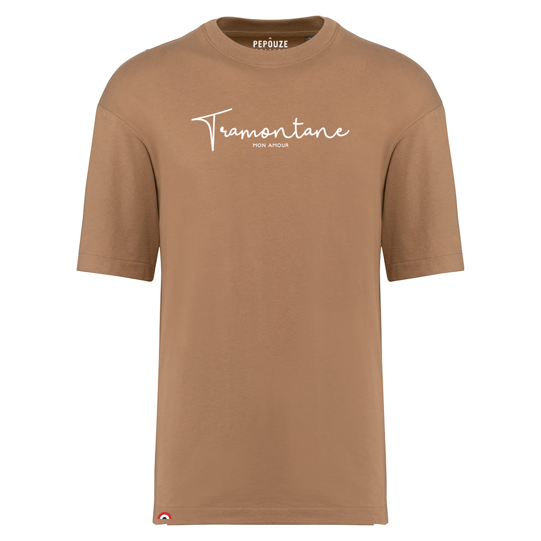 Tee-Shirt Adulte Oversize Tramontane Mocha Blanc
