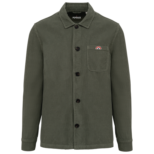 Veste Velours Adulte Arc-en-Ciel Kaki