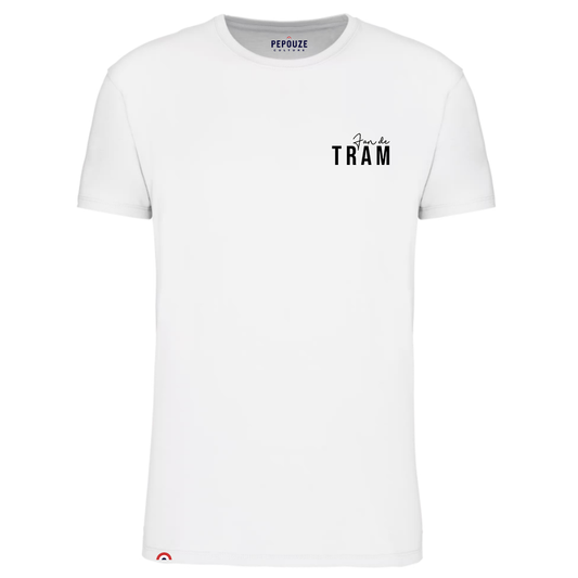 Tee-Shirt Adulte Fan de Tram Blanc Noir