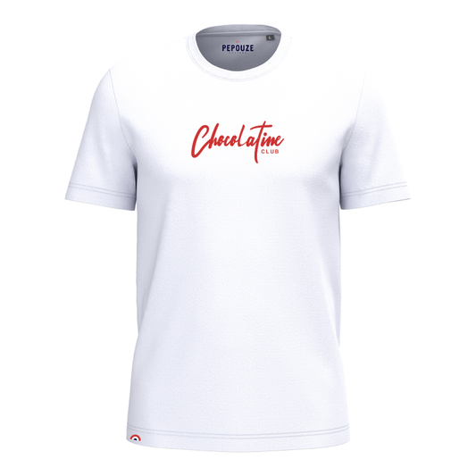 Tee-Shirt Adulte Chocolatine Club Blanc Rouge