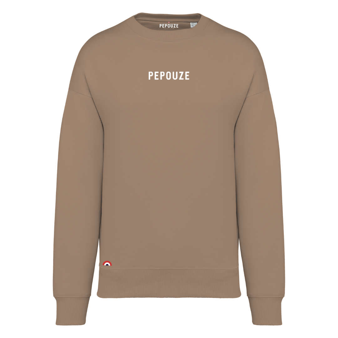 Sweat Adulte Pepouze Mocha Blanc