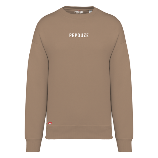 Sweat Adulte Pepouze Mocha Blanc