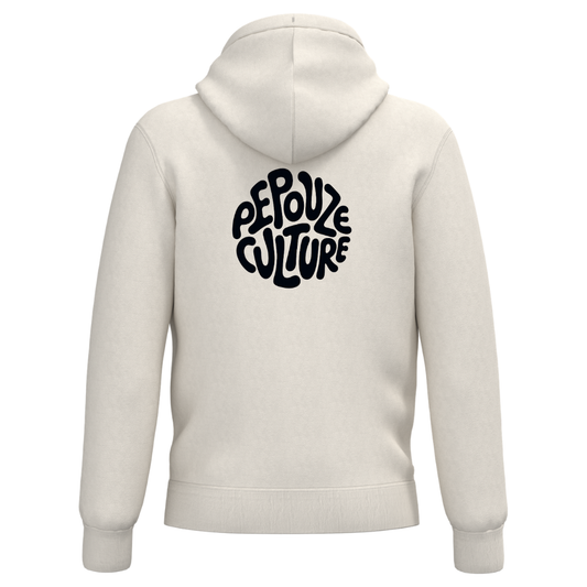 Sweat Adulte Capuche Zippé Sherpa Pepouze Culture Ivoire