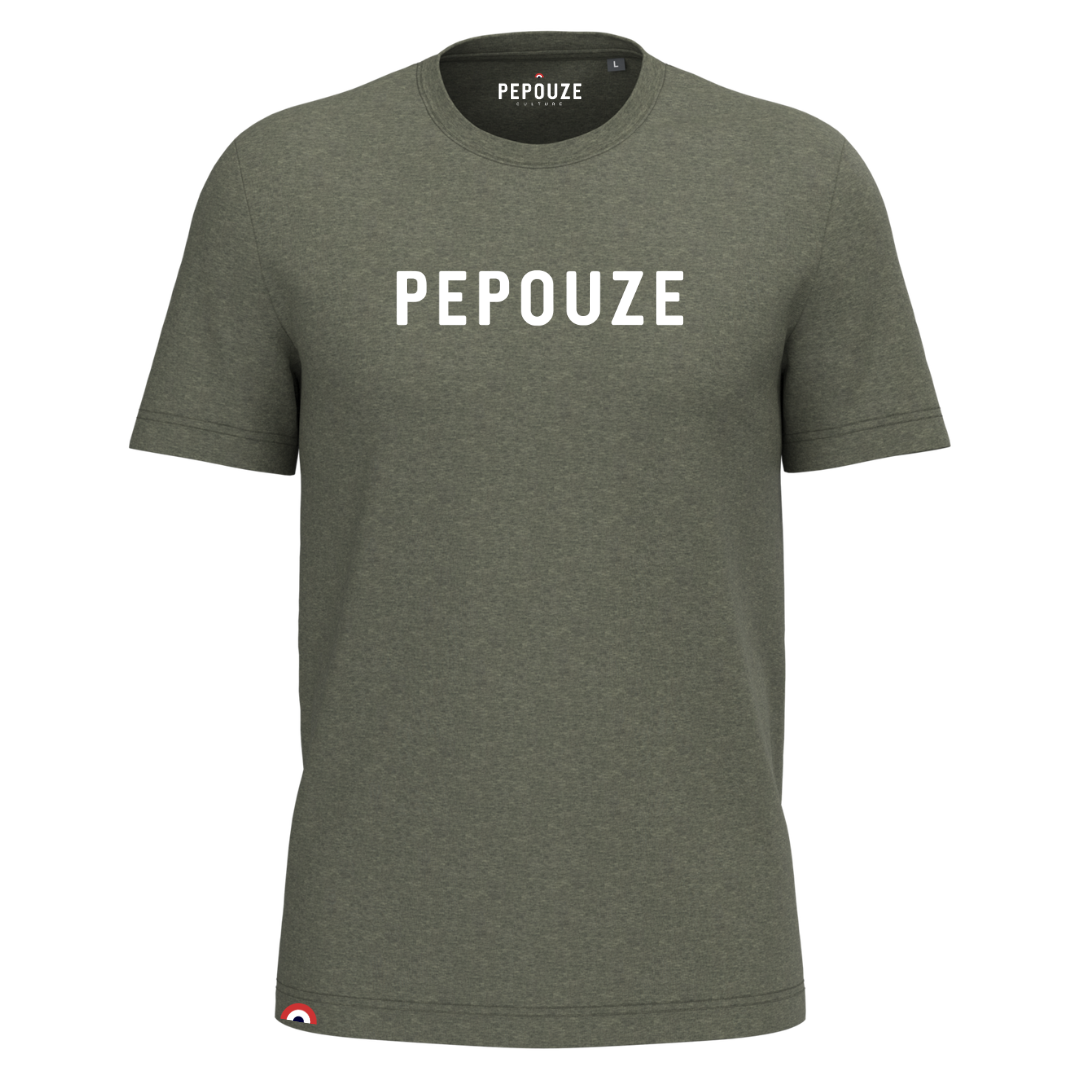 Tee-Shirt Adulte Pepouze Kaki Blanc