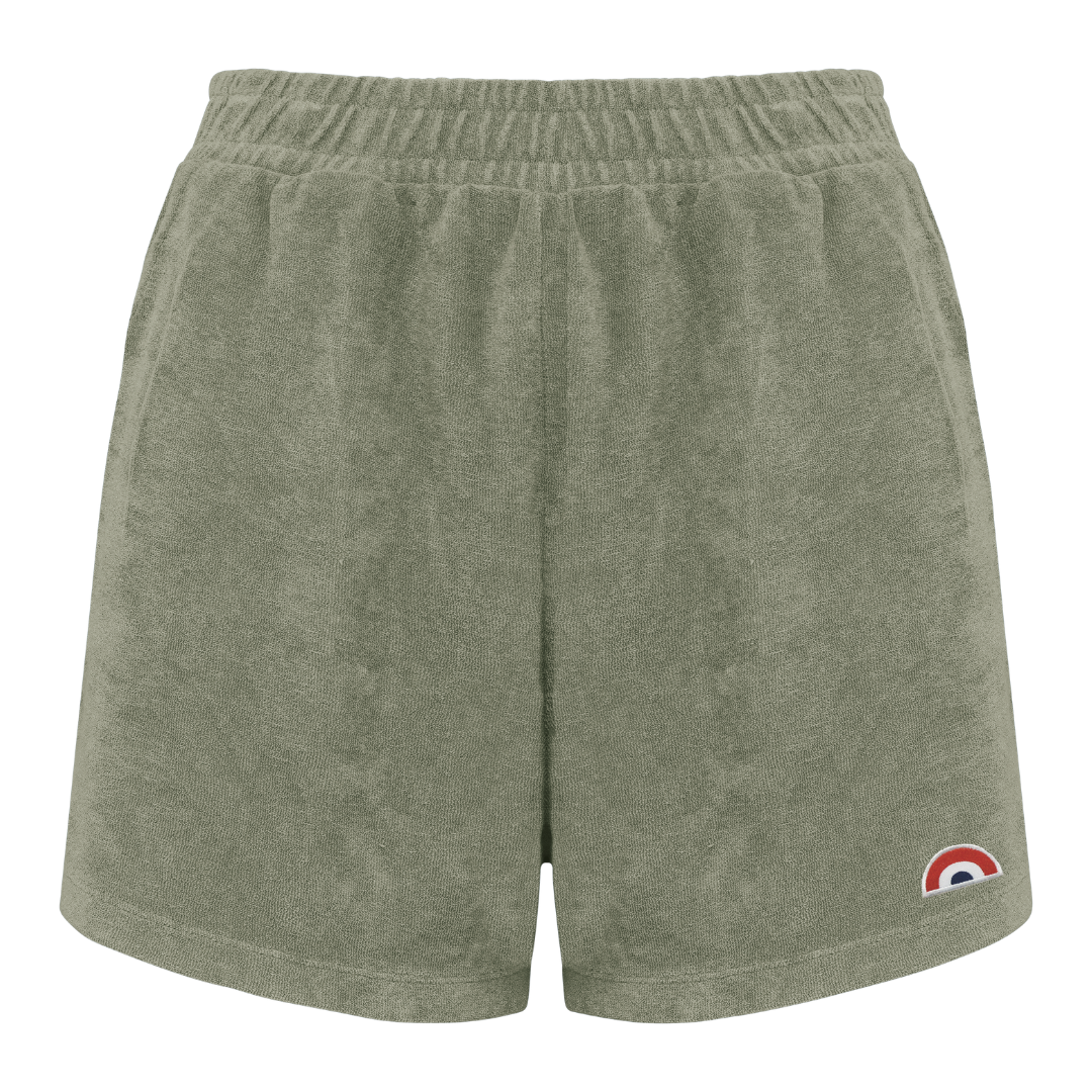 Short Eponge Femme Arc en Ciel Kaki