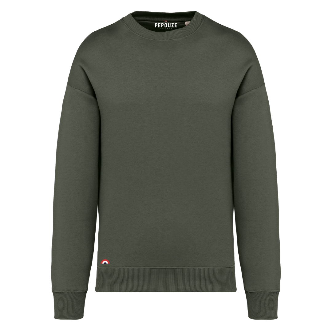 Sweat Adulte Tu tires ou tu plaques Kaki Blanc
