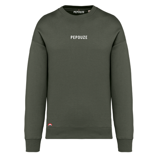 Sweat Adulte Pepouze Kaki Blanc