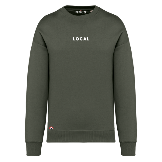 Sweat Adulte Local Kaki Blanc