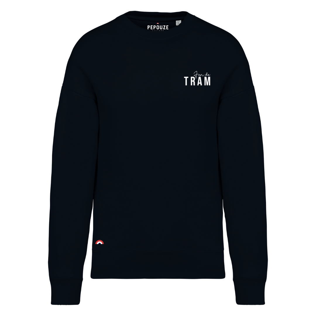 Sweat Adulte Fan de Tram Noir Blanc