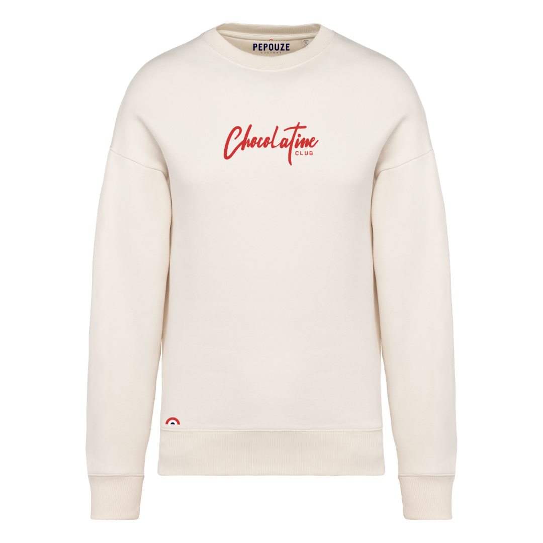 Sweat Adulte Chocolatine Club Ivoire Rouge