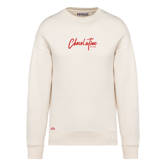 Sweat Adulte Chocolatine Club Ivoire Rouge