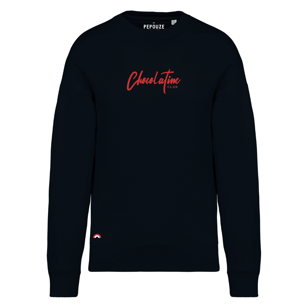 Sweat Adulte Chocolatine Club Noir Rouge