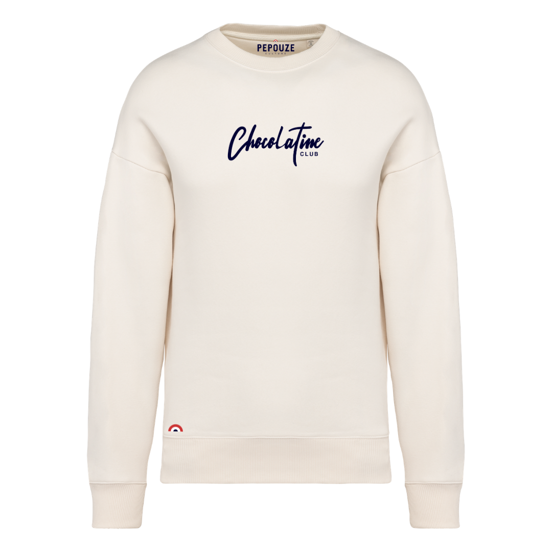 Sweat Adulte Chocolatine Club Ivoire Bleu