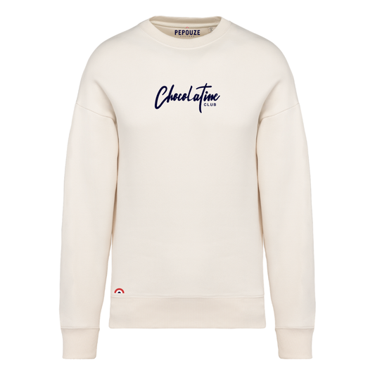 Sweat Adulte Chocolatine Club Ivoire Bleu
