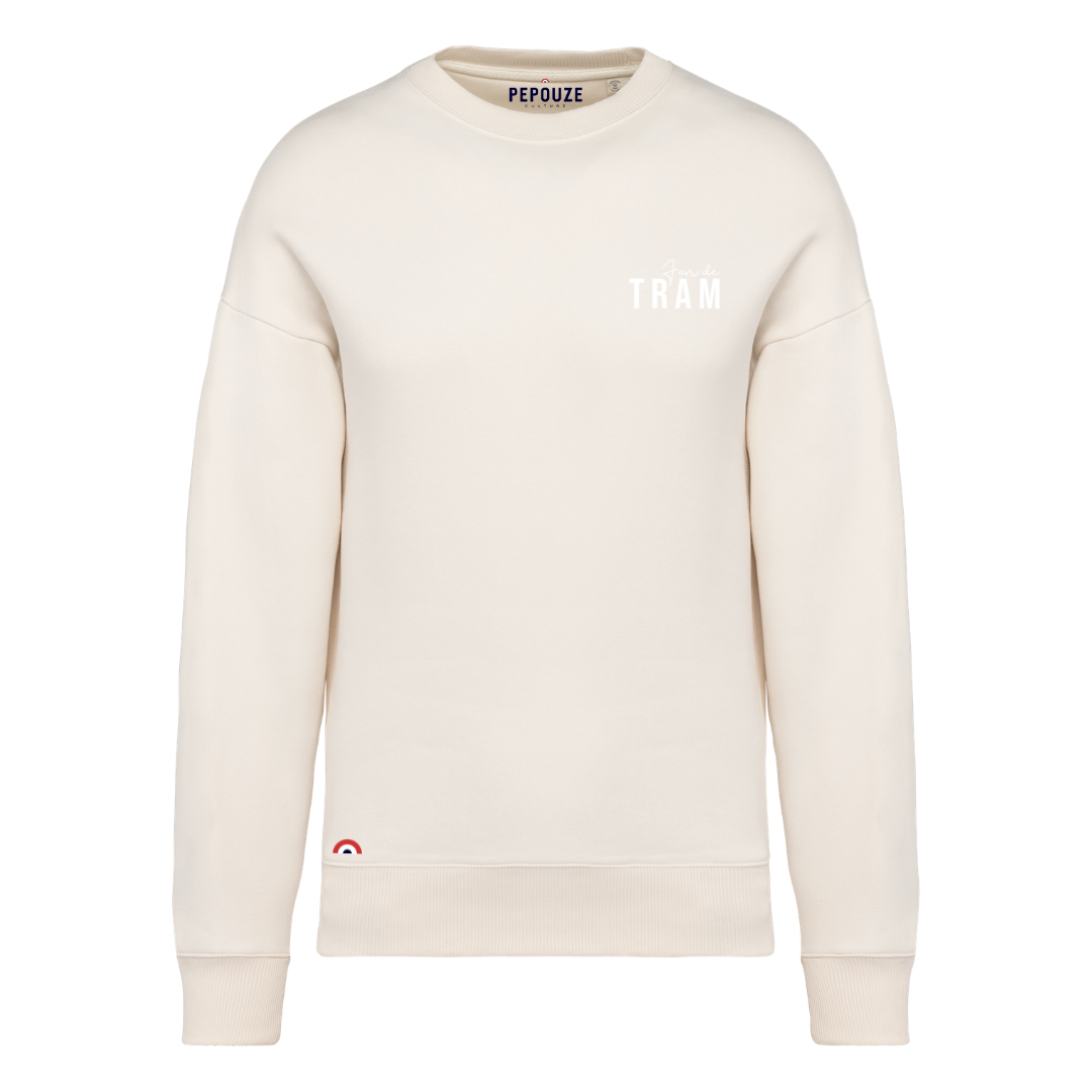 Sweat Adulte Fan de Tram Ivoire Blanc