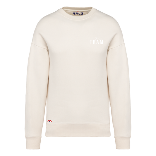 Sweat Adulte Fan de Tram Ivoire Blanc