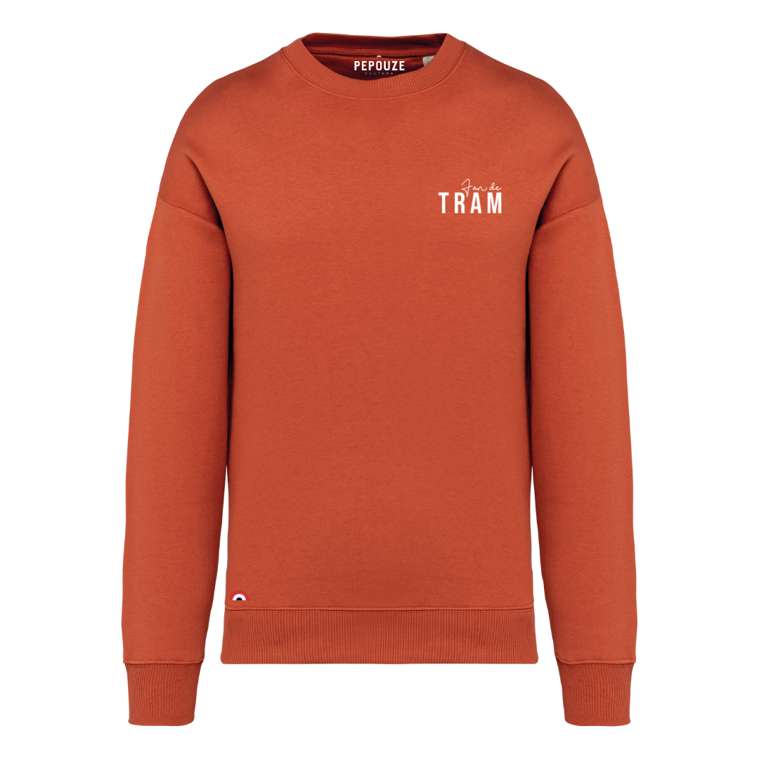 Sweat Adulte Fan de Tram Bronze Blanc