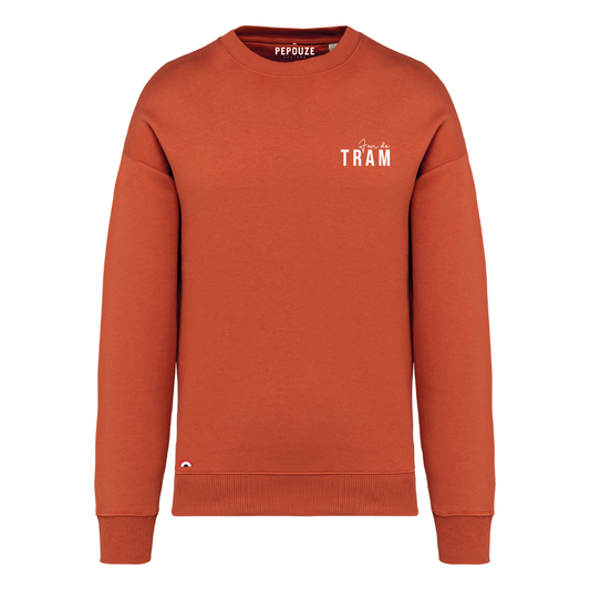 Sweat Adulte Fan de Tram Bronze Blanc