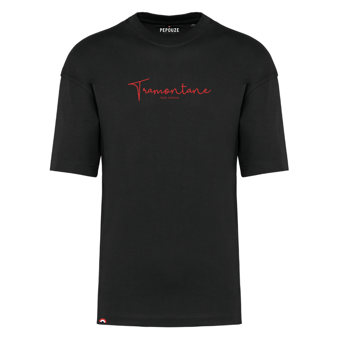 Tee-Shirt Adulte Oversize Tramontane Noir Rouge
