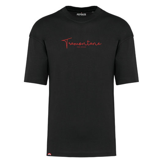 Tee-Shirt Adulte Oversize Tramontane Noir Rouge