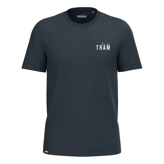 Tee-Shirt Adulte Fan de Tram Bleu Blanc