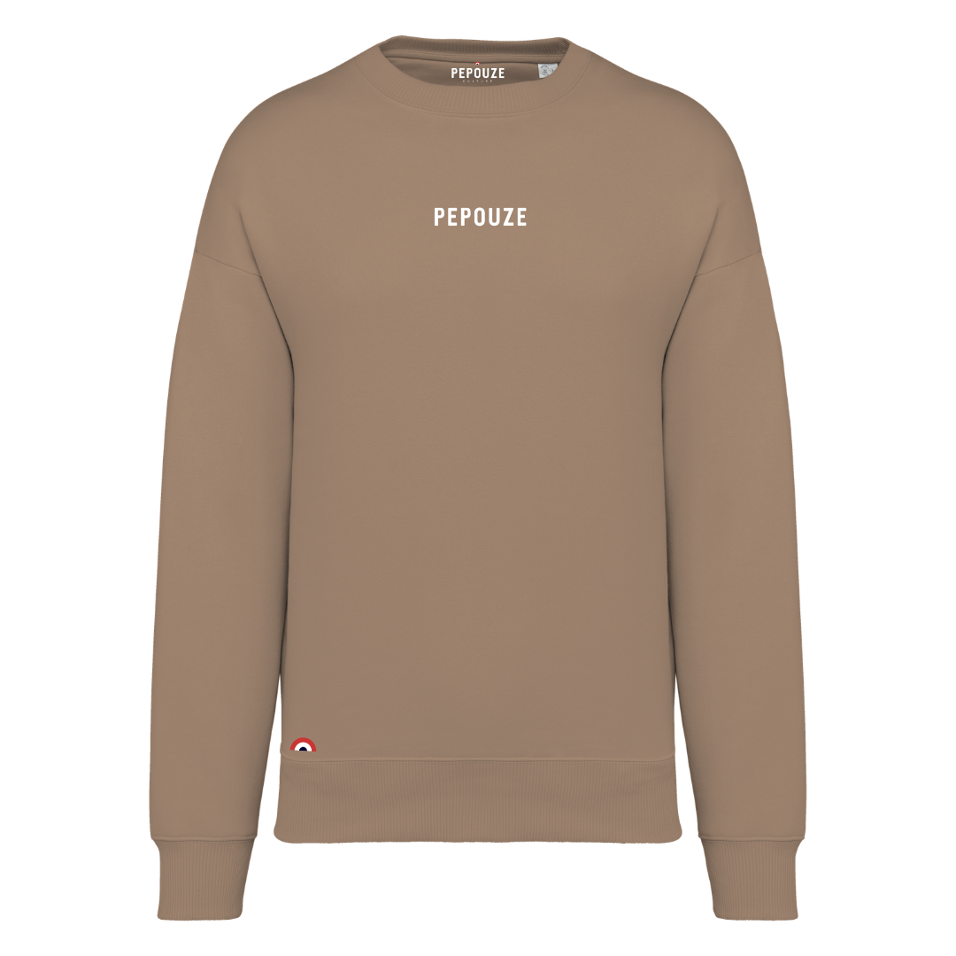 Sweat Adulte Pepouze Mocha Blanc