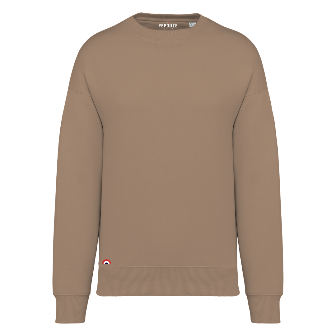 Sweat Adulte Tu tires ou tu plaques Mocha Blanc