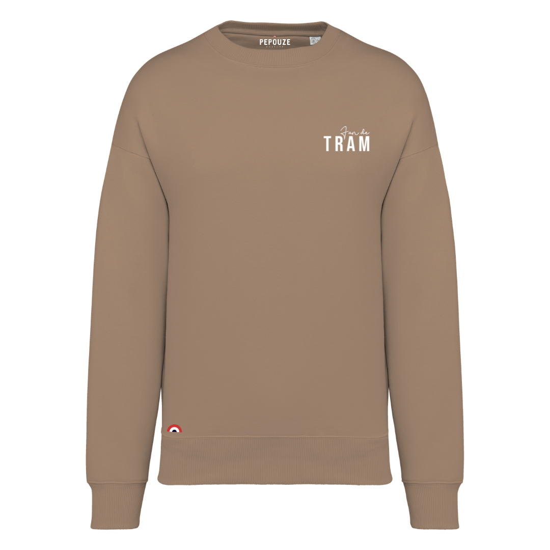 Sweat Adulte Fan de Tram Mocha Blanc