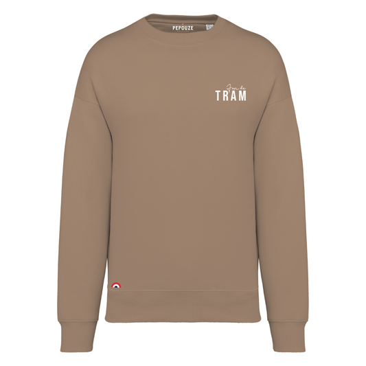 Sweat Adulte Fan de Tram Mocha Blanc