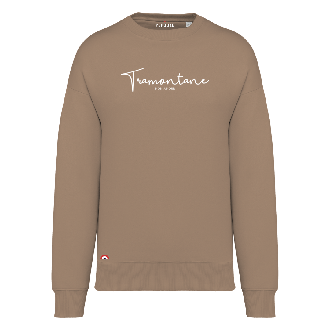 Sweat Adulte Tramontane Mocha Blanc