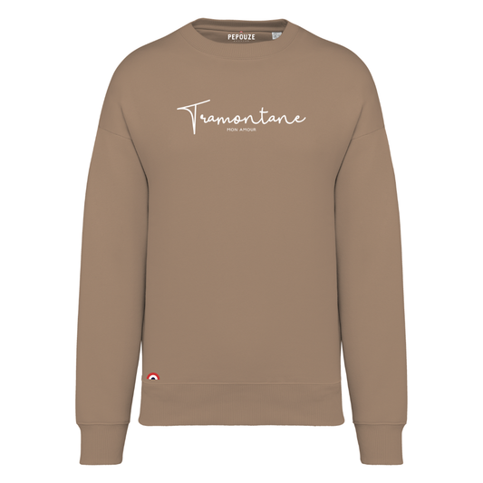 Sweat Adulte Tramontane Mocha Blanc