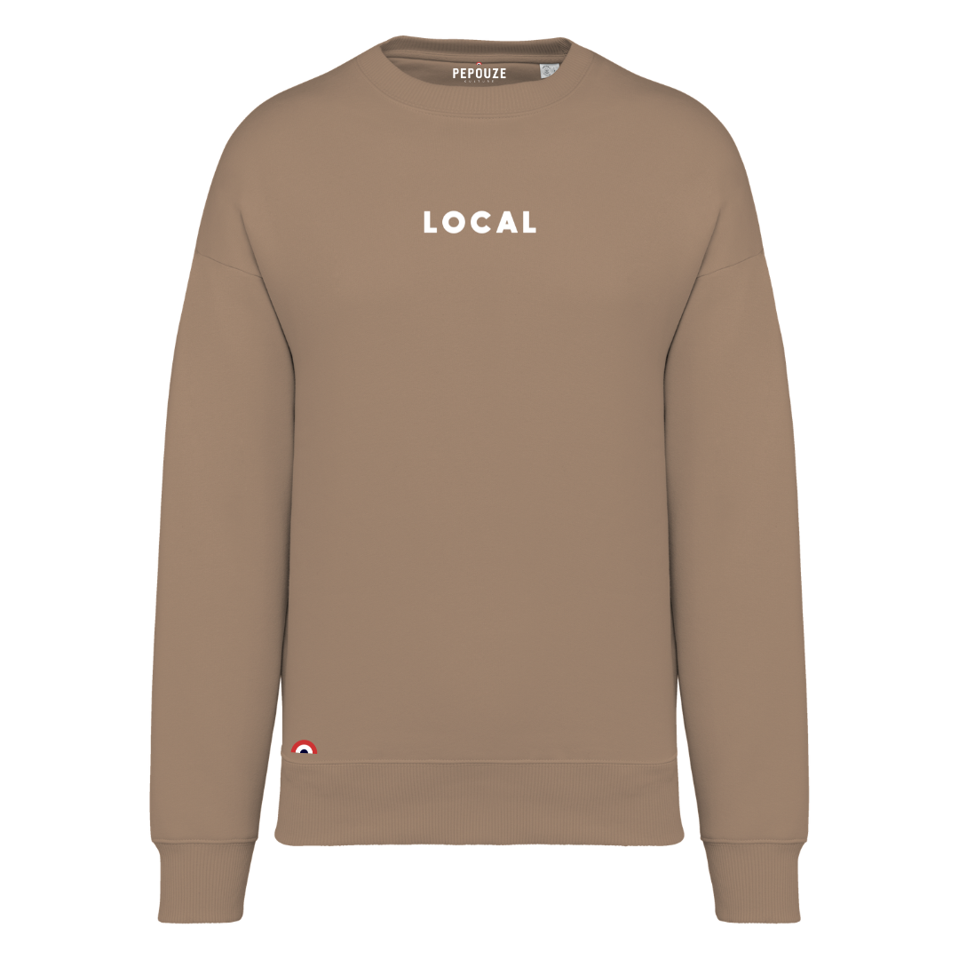 Sweat Adulte Local Mocha Blanc