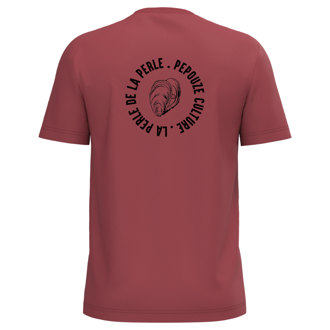Tee-Shirt Adulte La Perle Terracotta Noir